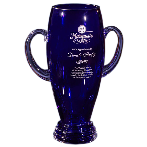 Cobalt Vase w/ Handles