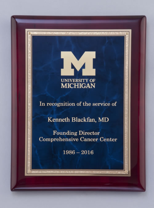 Sapphire Rosewood Plaque