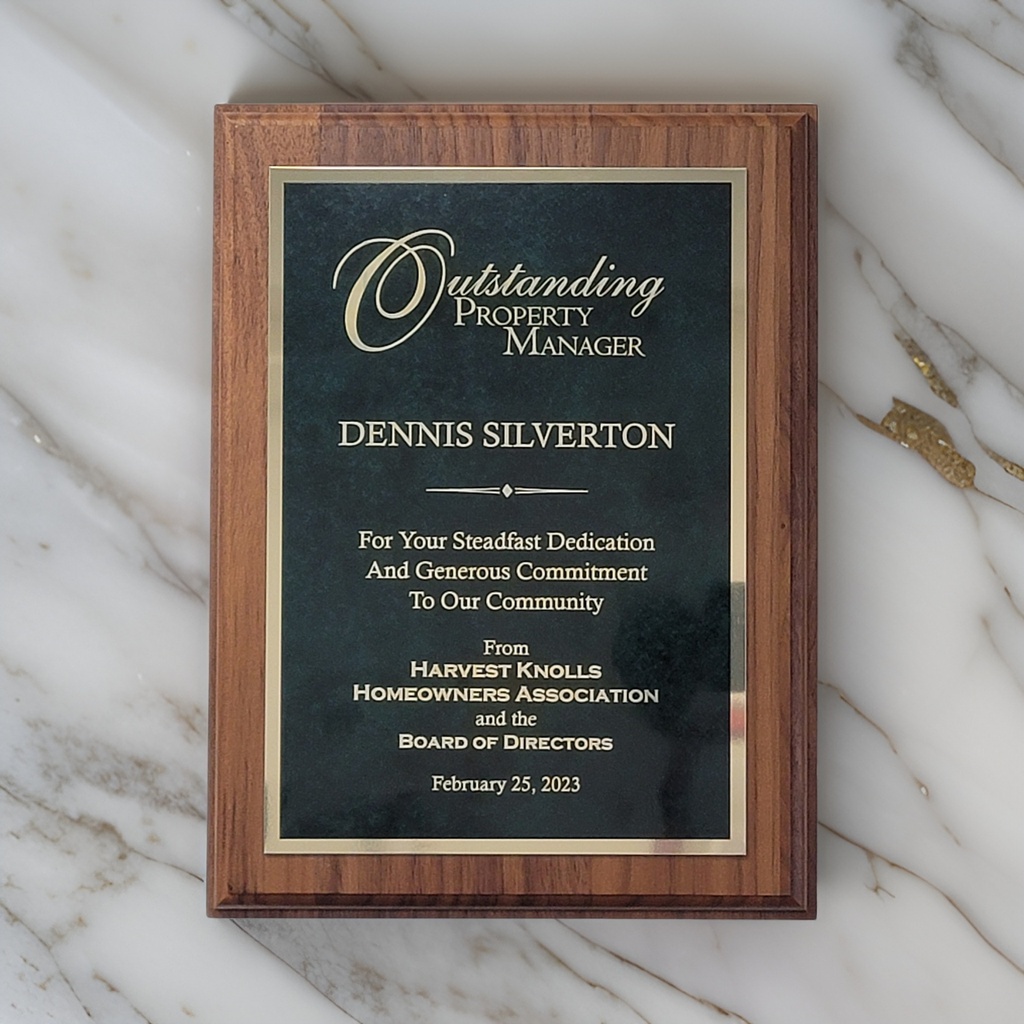 Walnut w/ Metal Plate