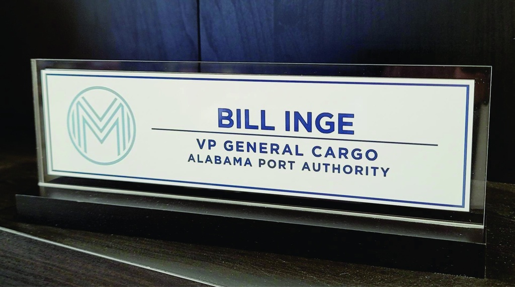 ​Black Slide-in Nameplate