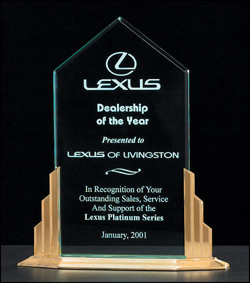 Peak Acrylic on Gold Base