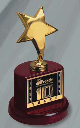 Star on Round Rosewood Base