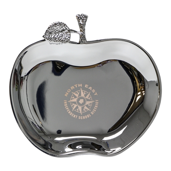 Apple-Shaped Silver Tray