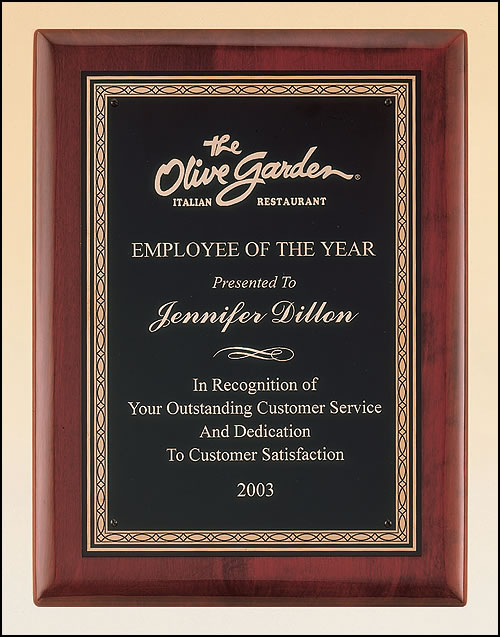 Rosewood Plaque w/ Braided Border