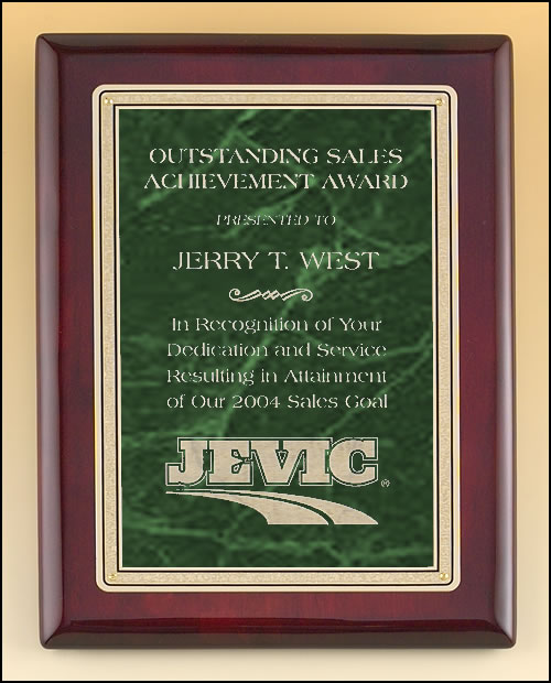 Rosewood Emerald Florentine Plaque