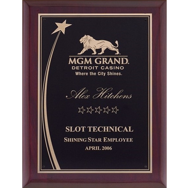 Rosewood Star Plaque Black