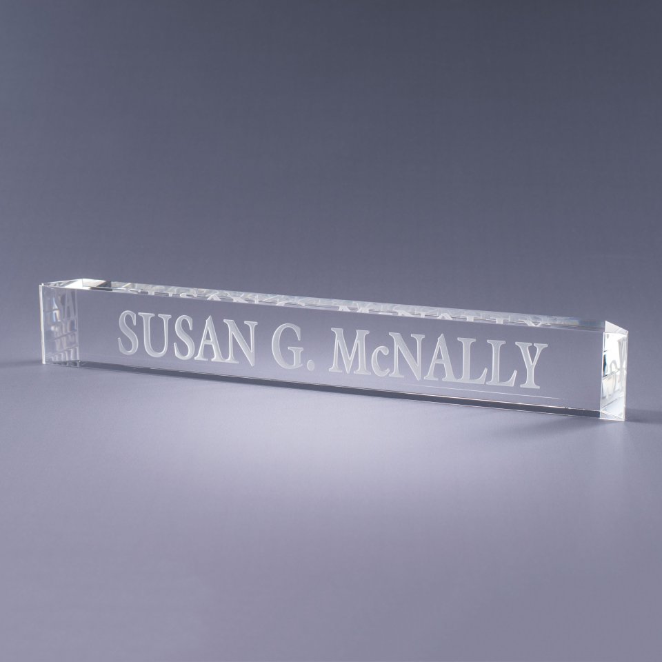 Director's Glass Nameplate