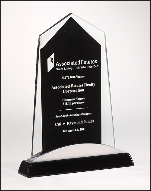 Black/Clear Apex Glass Award
