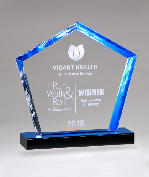 Pentagon Acrylic w/ Blue