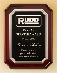 Black/Silver Notched Plaque