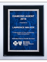 Blue Marble Black Plaque