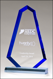 Clear/Blue Diamond Acrylic