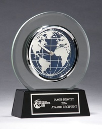 [BC1039] World Face Crystal Clock