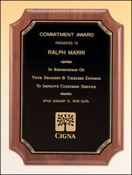 Notched Walnut Plaque