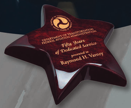 [SP-564R] Rosewood Star Paperweight