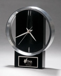 [BC1025] Black/Silver Modern Clock