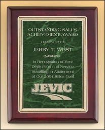 Rosewood Emerald Florentine Plaque