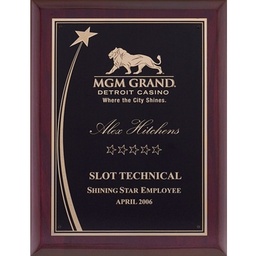 Rosewood Star Plaque Black