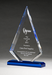 Clear/Blue Acrylic Arrow