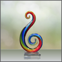 [AG-2425] Curly Art Glass - Small